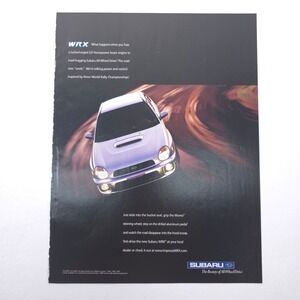 Subaru WRX Turbo AWD Print Ad World Rally Inspired Performance Advertising Promo